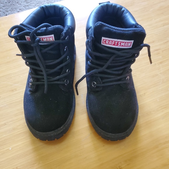 Craftsman Other - CRAFTSMAN Black Faux Suede Hiking Carpenter Combat Boots Boys Toddler size 12